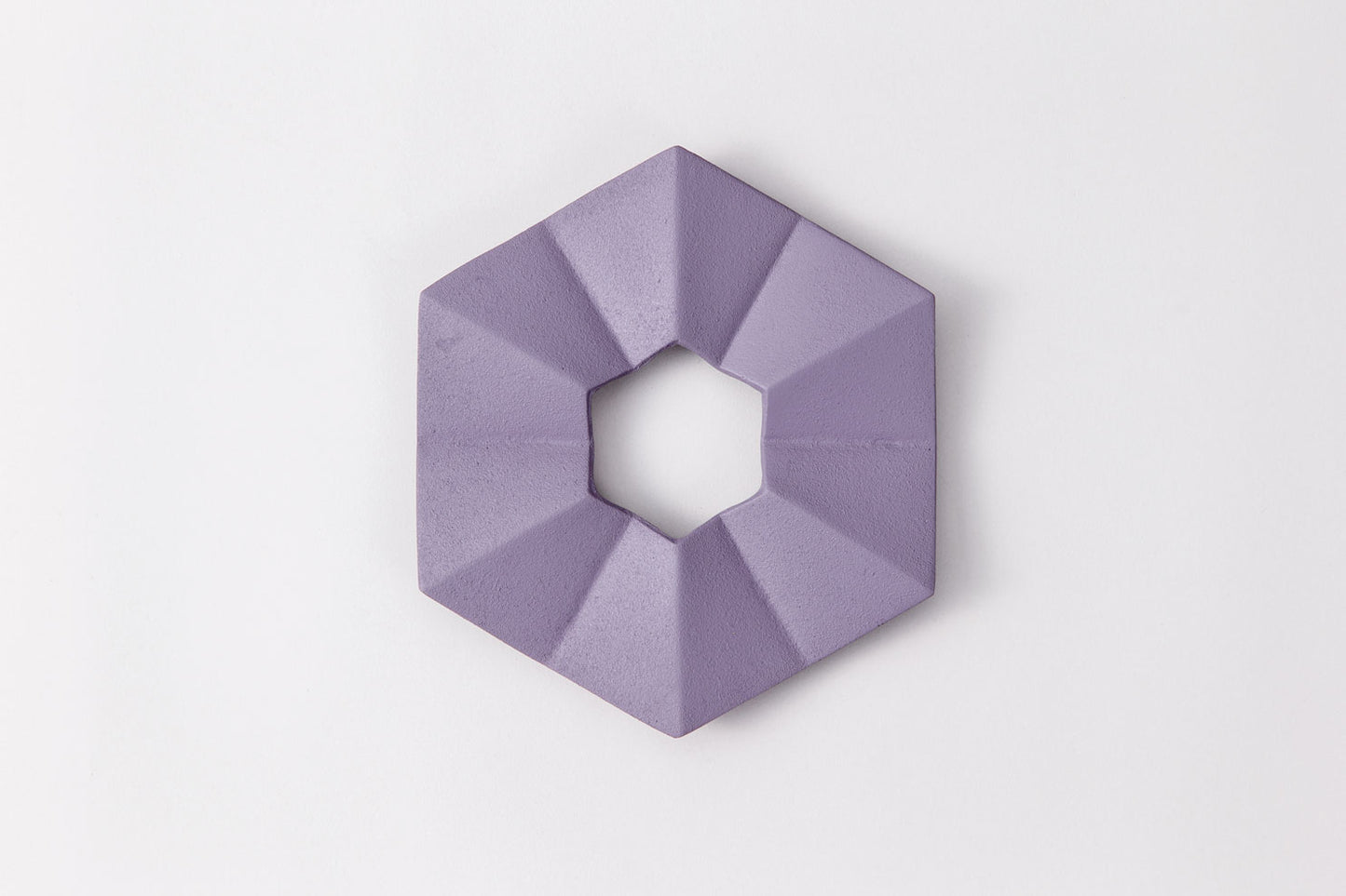 釜敷　六角折り紙（すみれ）