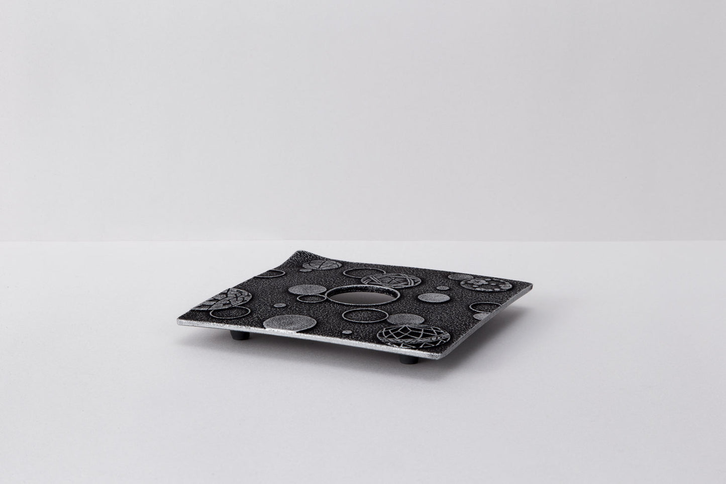 釜敷　毬あそび（すみ色）