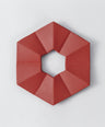 釜敷　六角折り紙（ジャパニーズレッド）