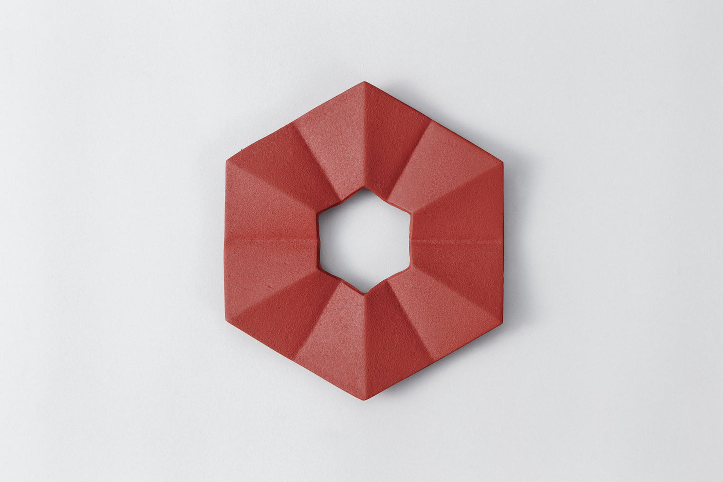 釜敷　六角折り紙（ジャパニーズレッド）