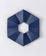 釜敷　六角折り紙（ヨーロピアンブルー）