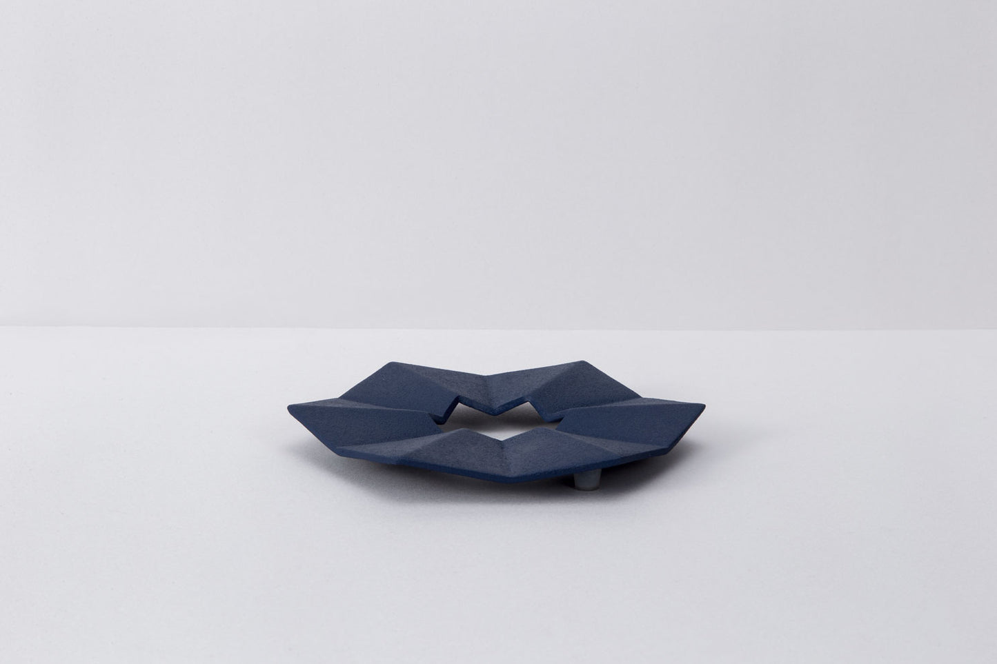 釜敷　六角折り紙（ヨーロピアンブルー）