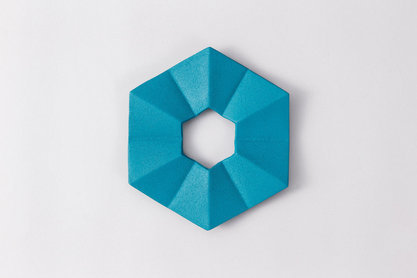 釜敷　六角折り紙（ハワイアンブルー）