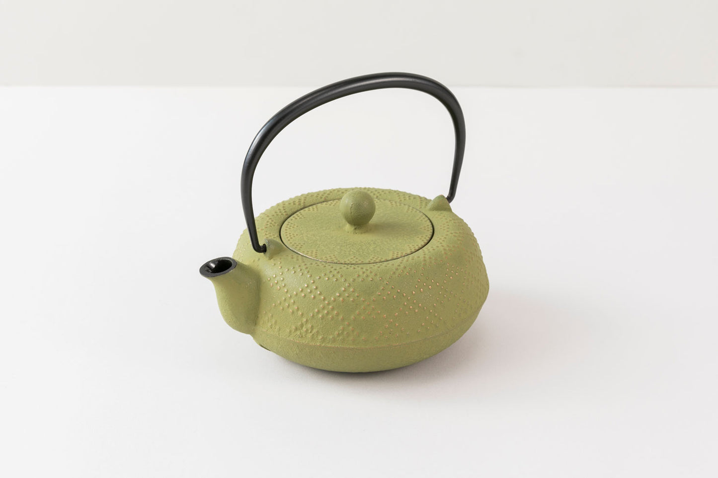 急須　5型格子アラレ　金/若草