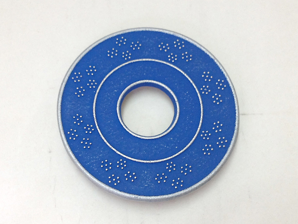 釜敷　花菱アラレ　ブルー