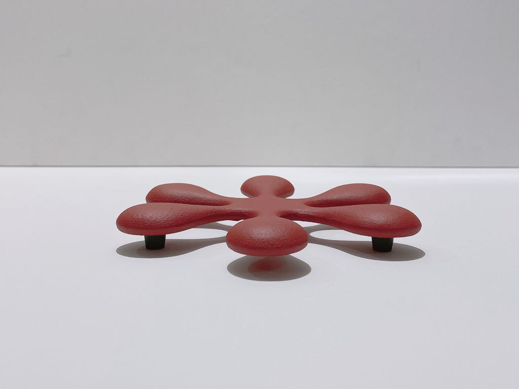 釜敷　トリベット（小）　艶消赤茶