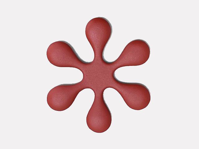 釜敷　トリベット（大）　艶消赤茶