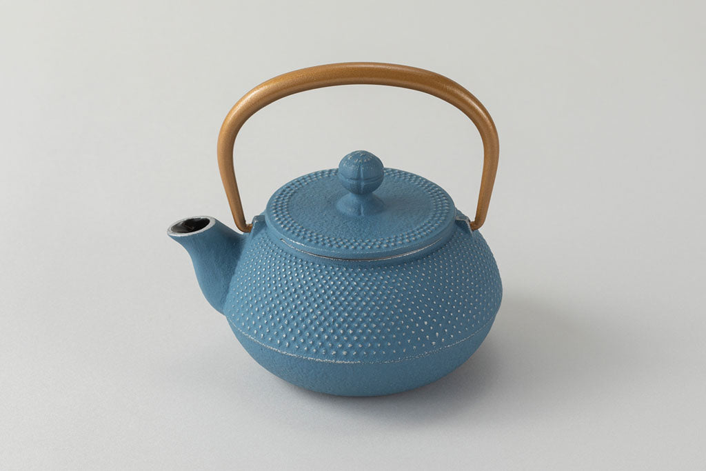 急須3型アラレ(銀/空色)　ﾂﾙ金