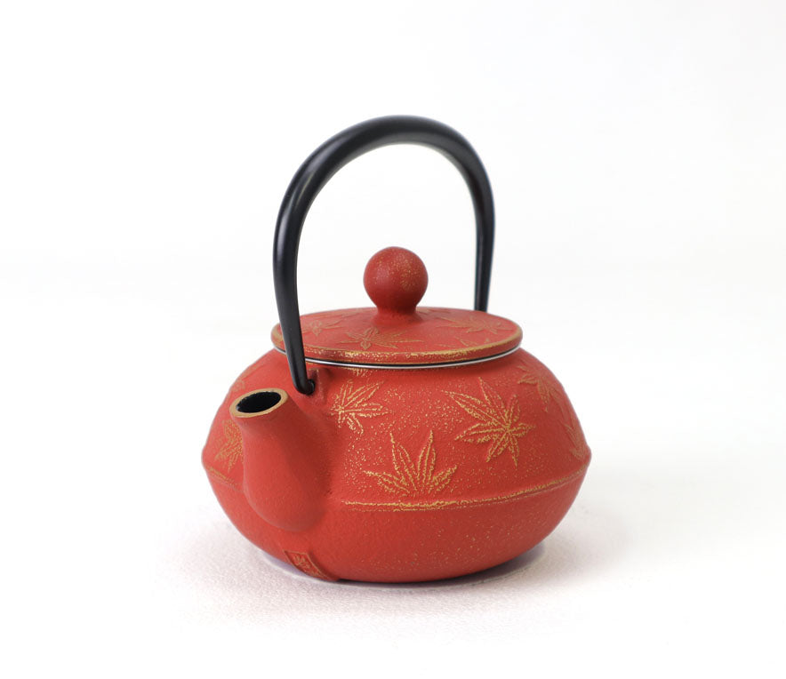 急須　3型カエデ　金/赤茶