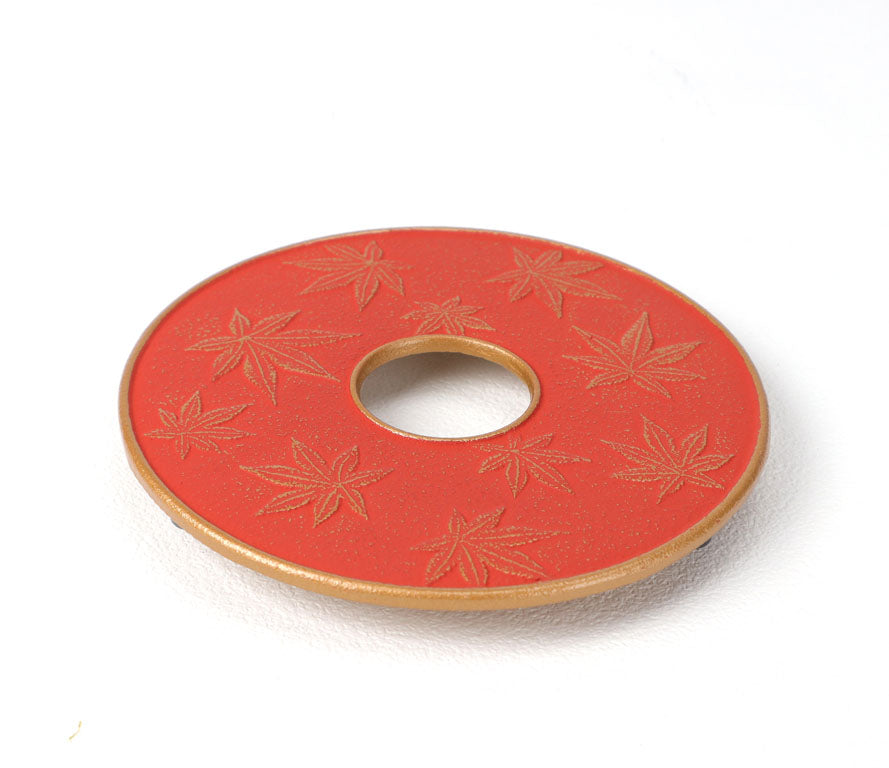 釜敷　カエデ　金/赤茶