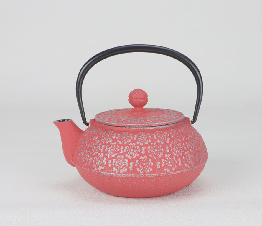 急須　5型桜　銀/サーモンピンク