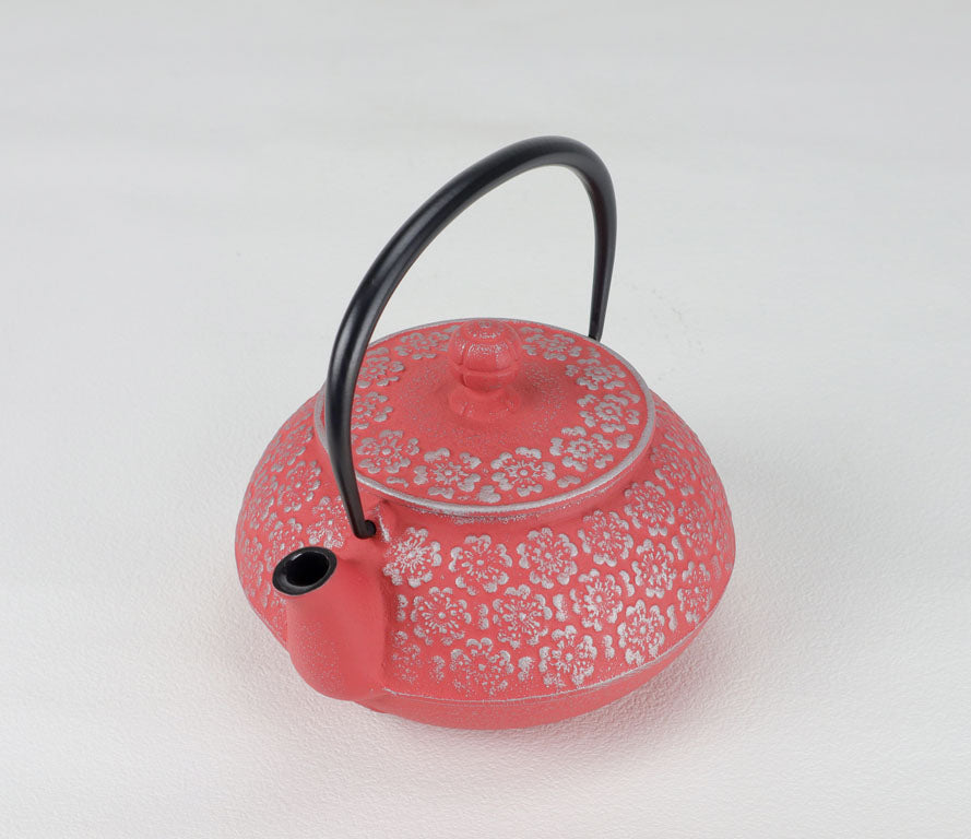 急須　5型桜　銀/サーモンピンク