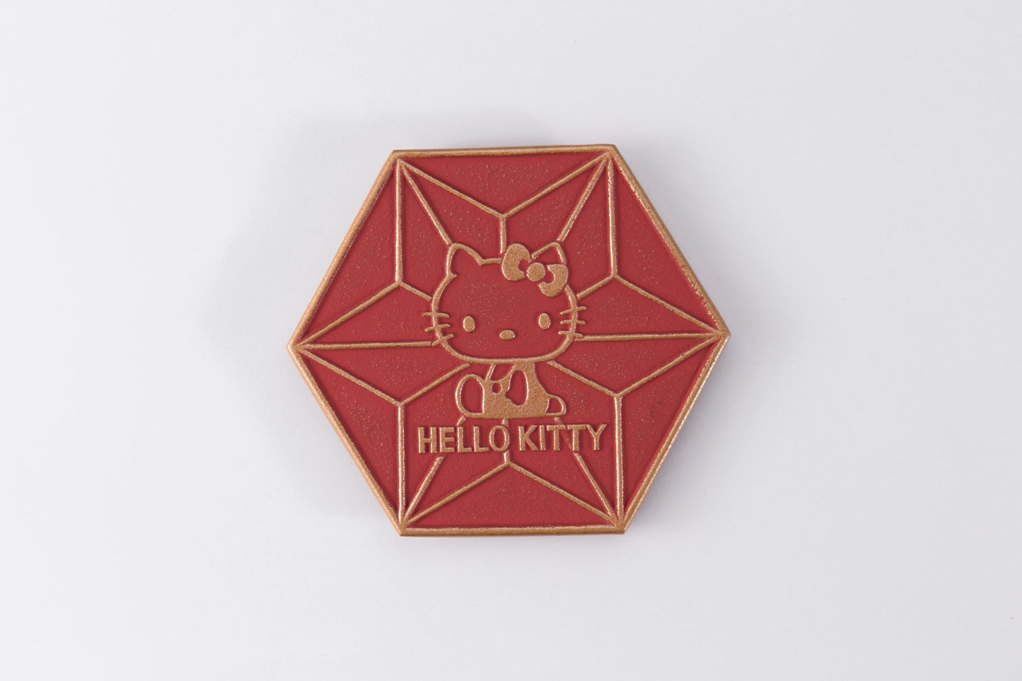 釜敷 ハローキティ（金/ワインレッド）