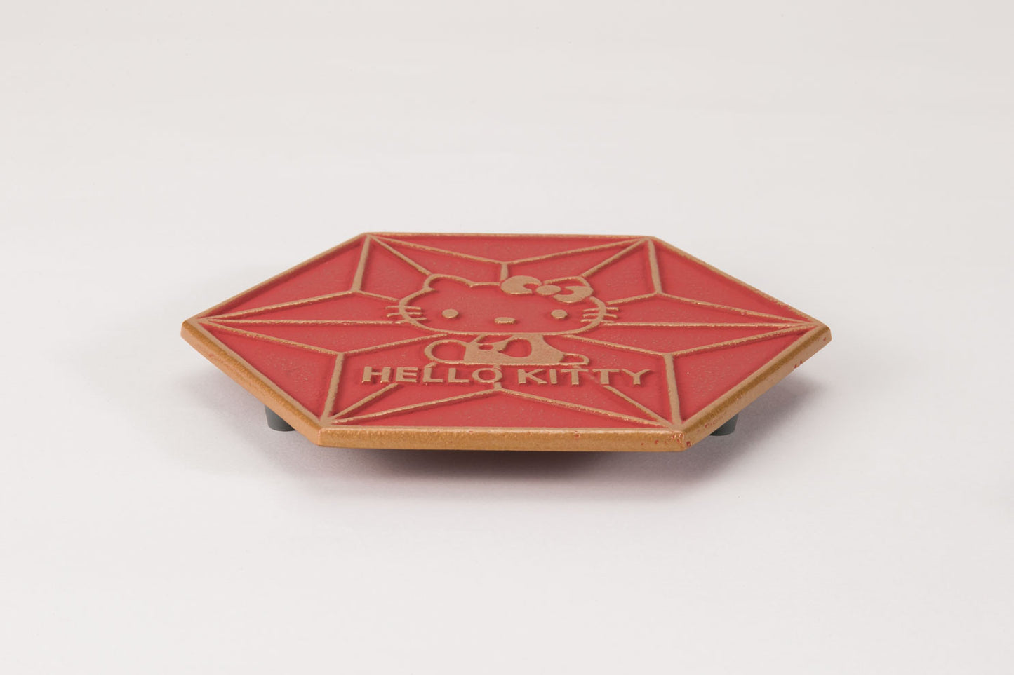 釜敷 ハローキティ（金/ワインレッド）